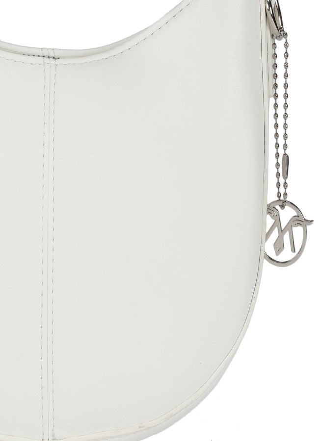 MONROW White Solid Sling Bag with Detachable Sling Strap And Drawstring Closure for Women Casual Use - Image 5